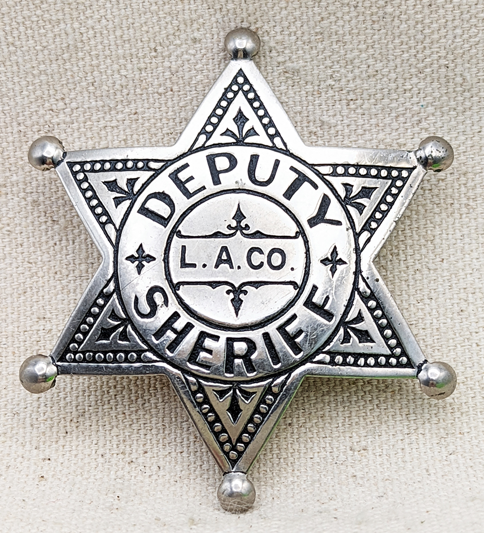 Beautiful Early S Los Angeles Co Deputy Sheriff Pt Star By