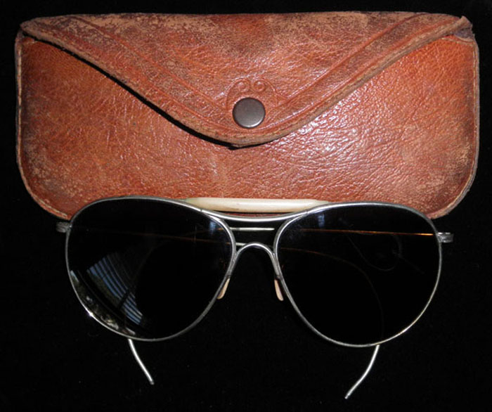 Flying Tiger Antiques Online Store Scarce Brown Lens Wwii Usaaf Usn Aviator Sunglasses In