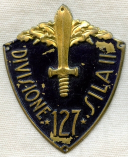 Rare Ca 1935-40 Italian Army 127th Ethiopian Division / Divisione 127 SILA II Sleeve Shield