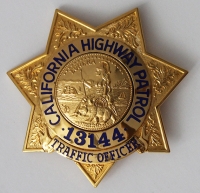 Great 1989 California Highway Patrol 'Rejected' Badge by Williams & Anderson of RI #13144