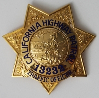 Ca 1989 California Highway Patrol 'Rejected' Badge by Williams & Anderson of RI  #13232