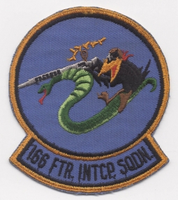 1950s US Air Force 166th Fighter Interceptor Squadron Patch