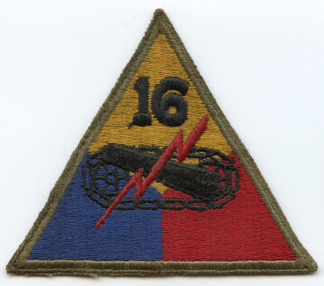 Nice Used WWII US Army 16th Armored Division (