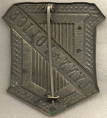 1890s Lynn, Massachusetts Radiator-Style Police Badge: Flying Tiger ...