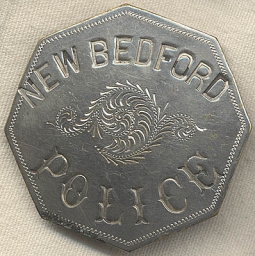 Rare 1890s New Bedford, Massachusetts Police Badge