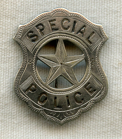 1890s Special Police Cut-Out Star Badge by Lyon: Flying Tiger Antiques ...