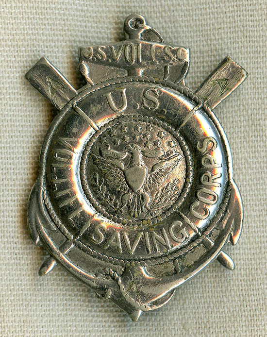 1890's US Volunteer Life Saving Corps (USVLSC) Member Badge #A165 ...