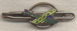 1920s Enameled Seaplane Tie Bar