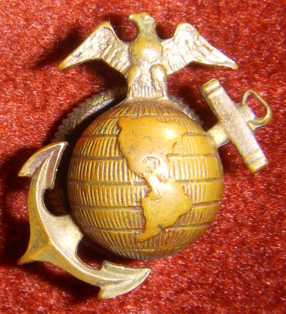 1919 USMC Enlisted Man Collar Insignia: Flying Tiger Antiques Online Store