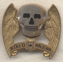 Large 1920s 5th Bomb Group Hat Badge by Meyer