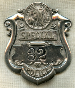 Beautiful 1920's Denver, CO Special Police Badge with Sachs Lawlor Maker Mark