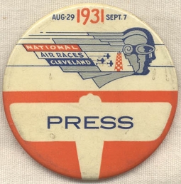 1931 National Air Races Press Badge