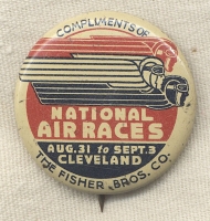 1934 National Air Races at Cleveland, Ohio Souvenir Pin