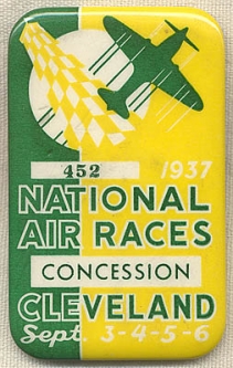 1937 National Air Races Concession Badge