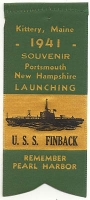 1941 Submarine Launch Ribbon for the USS Finback SS-230