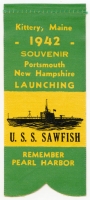 1942 Submarine Launch Ribbon for the USS Sawfish SS-276