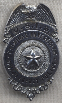 1950s United States Indian Service Criminal Investigator Badge