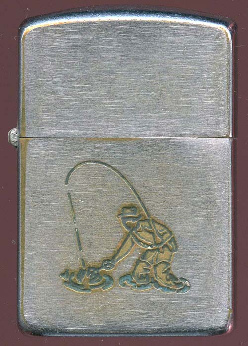 Circa 1954 Zippo Lighter with Factory-Engraved Fly Fishing Scene: Flying  Tiger Antiques Online Store