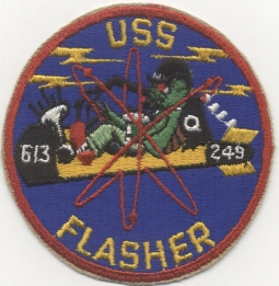 1960s US Navy USS Flasher SSN-613 Submarine Jacket Patch