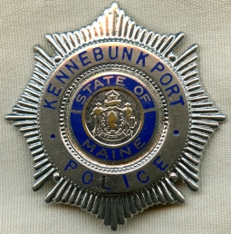 Great 1970's-80's (George Bush Era) Kennebunkport, Maine Police Badge