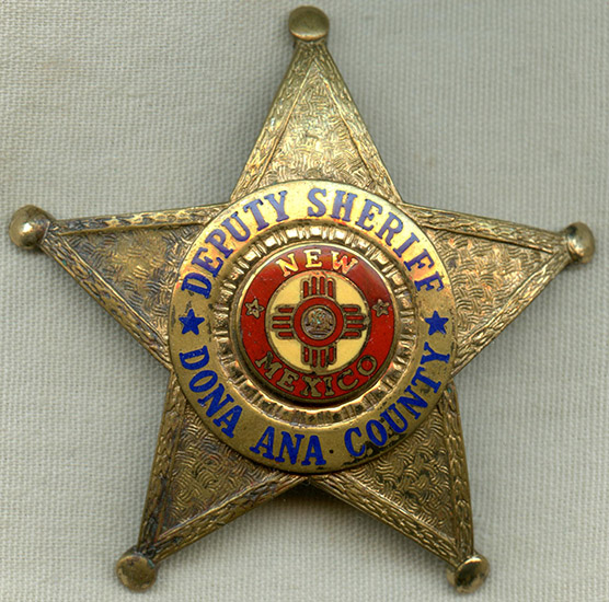 Beautiful 1980's Dona Ana County, Nm Deputy Sheriff Badge Duty Worn ...