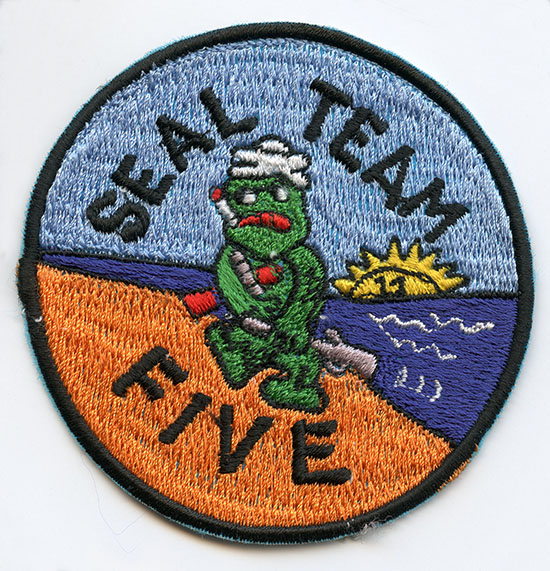 1990's USN SEAL Team Five Pocket Patch. Fully Embroidered and Made in ...