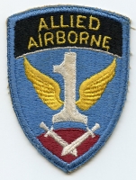 Beautiful & Bright WWII US Army 1st Allied Airborne Shoulder Patch, Almost a "Snow Back"