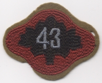 1920s US Army 43rd Infantry Division Shoulder Patch