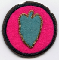 Korean War 24th Division Hot Pink Shoulder Patch of Capt C S Bird III Silver Star Recpt