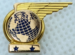 Mid 1940s Pan Am 10 year Service Lapel Pin in 10 karat gold by Balfour