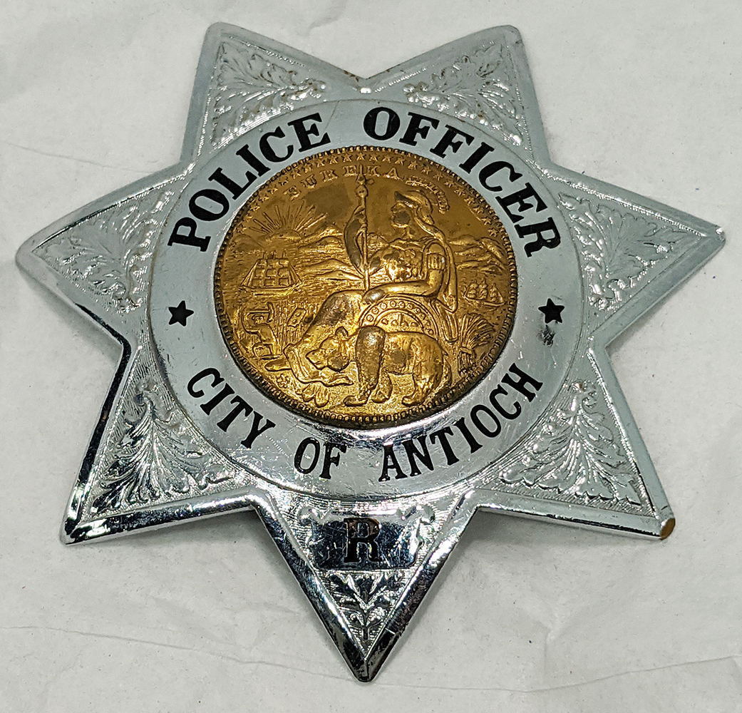 1970s Antioch, CA Reserve Police Officer 7pt. Star Badge by Ed Jones ...