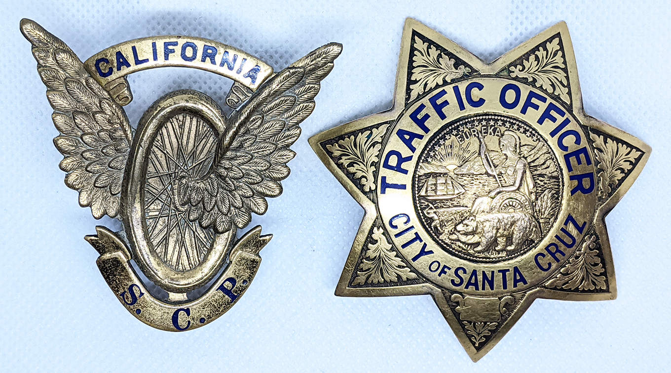 Wonderful 1920s Santa Cruz CA Police Traffic Officer Breast Hat