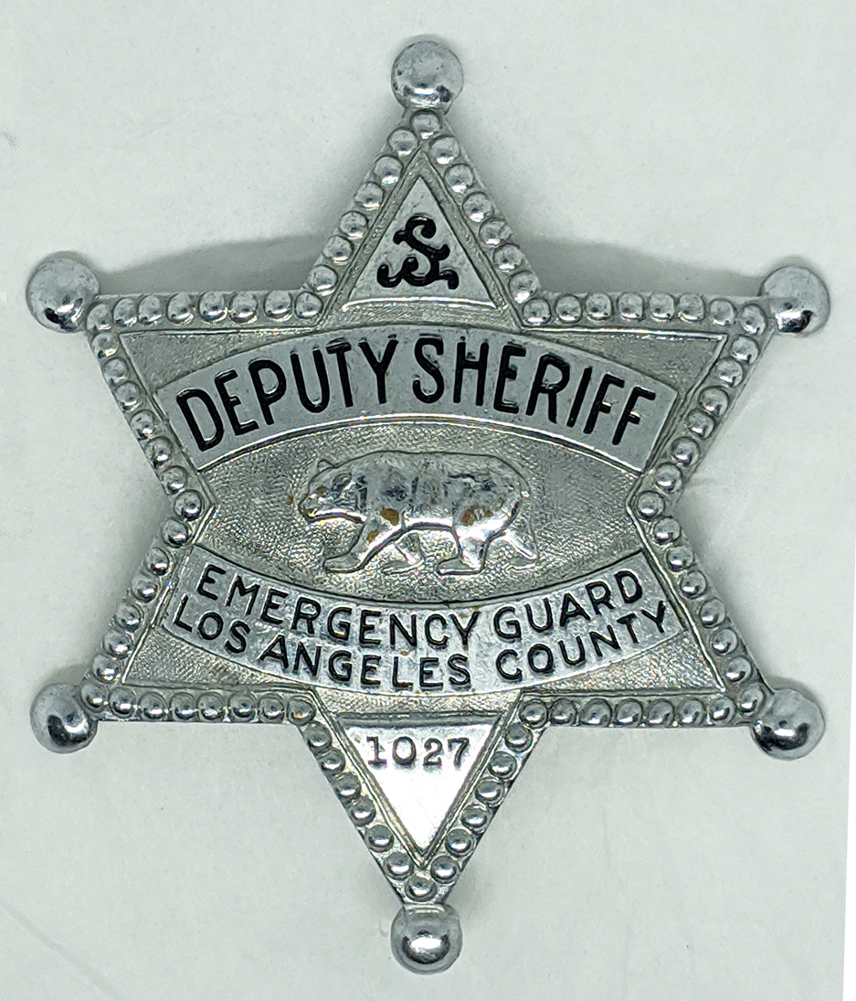 Ca 1940 Los Angeles Co Emergency Guard Badge #1027 by Entenmann: Flying ...