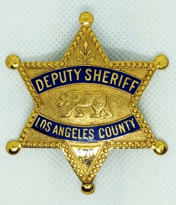 Beautiful Late 40s-Early 50s Los Angeles Co Special Deputy Sheriff Badge by Entenmann #170 S