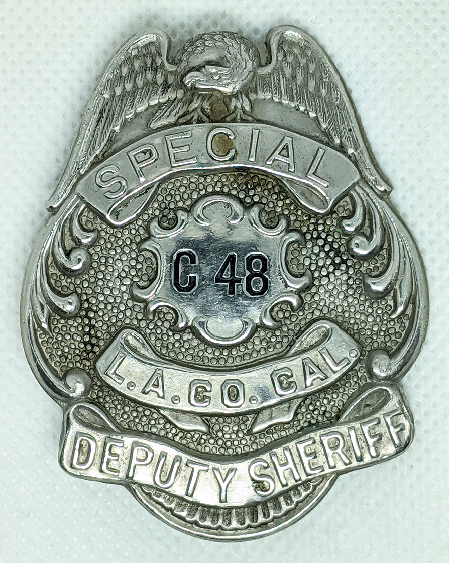 Beautiful 1910s Los Angeles County Special Deputy Sheriff Badge in ...