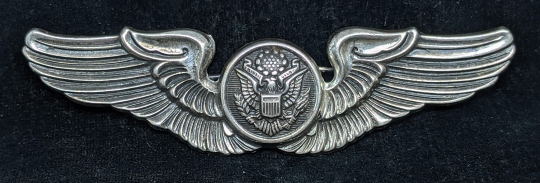 WW2 USAAF US Army Air 2024 Force Silver Plate Pin Wings Air Crew 3