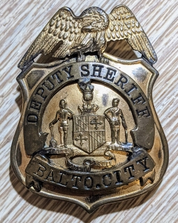 Great Old 1910s-1920s Baltimore City MD Deputy Sheriff Badge #514