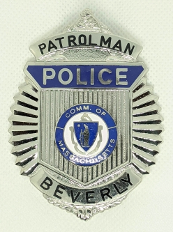 Previous Issue Beverly MA Police Policeman Badge by GA-REL Dated 2004