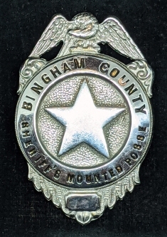 Great 1930s Bingham County Idaho Sheriff Mounted Posse Badge