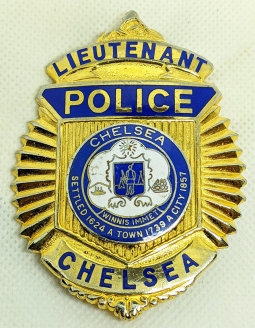 Great Previous Issue Chelsea Massachusetts Police Lieutenant Badge by GA-REL