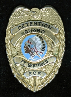 1990's - 2000's Fort Berthold Reservation Tribal Detention Guard Badge #205 by Blackinton