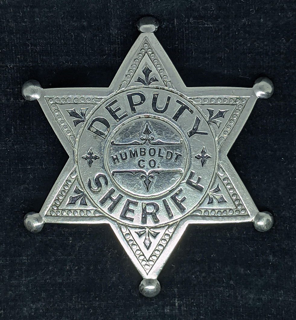 Great Ca 1900s Humboldt Co CA Deputy 6 Pt Star Baseball Badge by ...