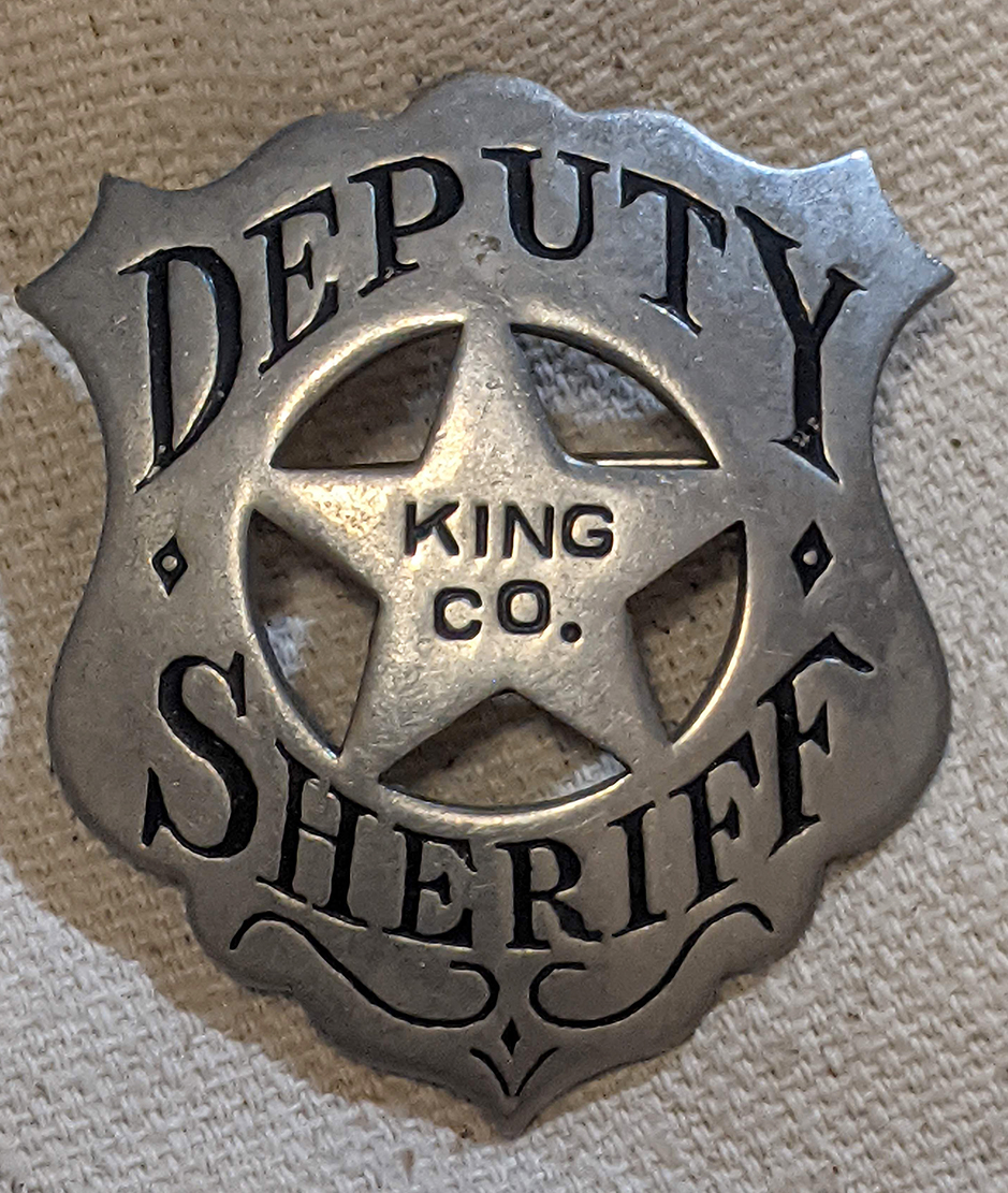 Great Ca 1900s-1910s King County Washington Deputy Sheriff Circle Cut ...