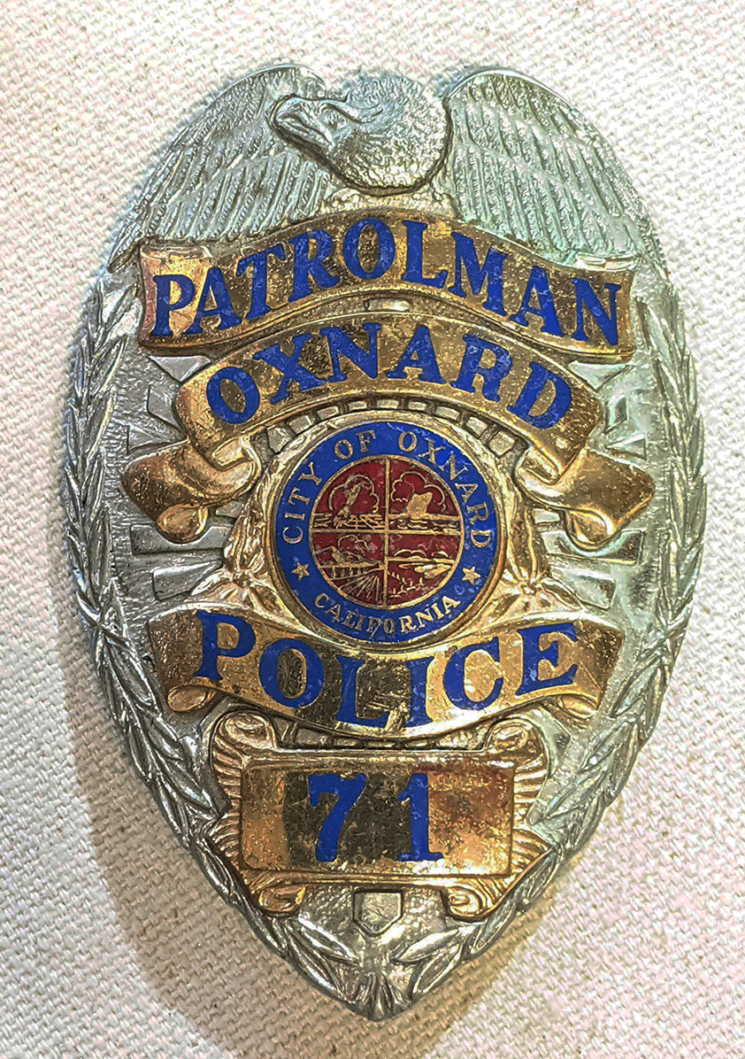 Great Old Ca 1970 Oxnard CA Police Patrolman Badge #71: Flying Tiger ...