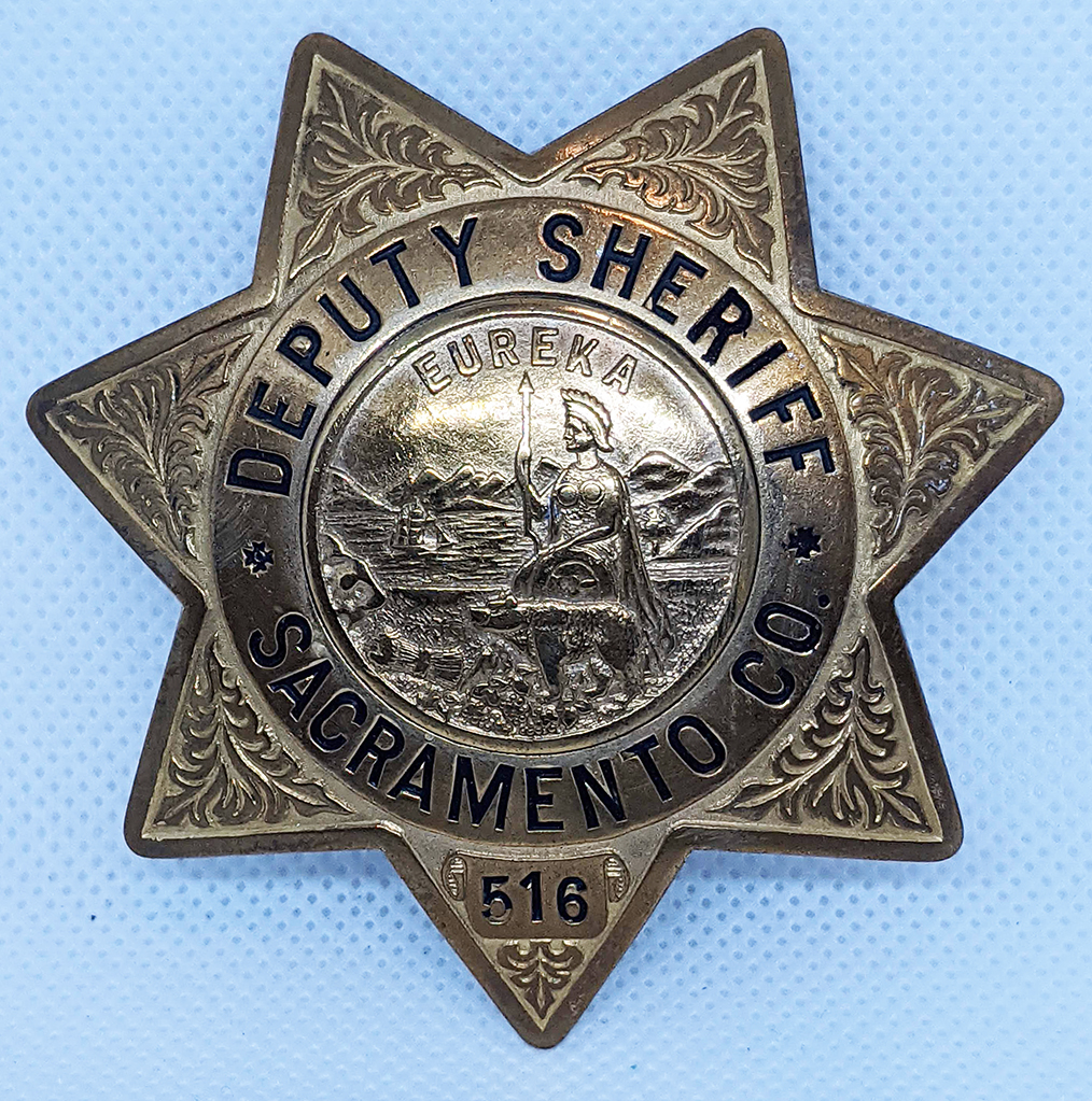 Late 1940s Sacramento Co California Deputy Sheriff 7 pt Star #516 by ...