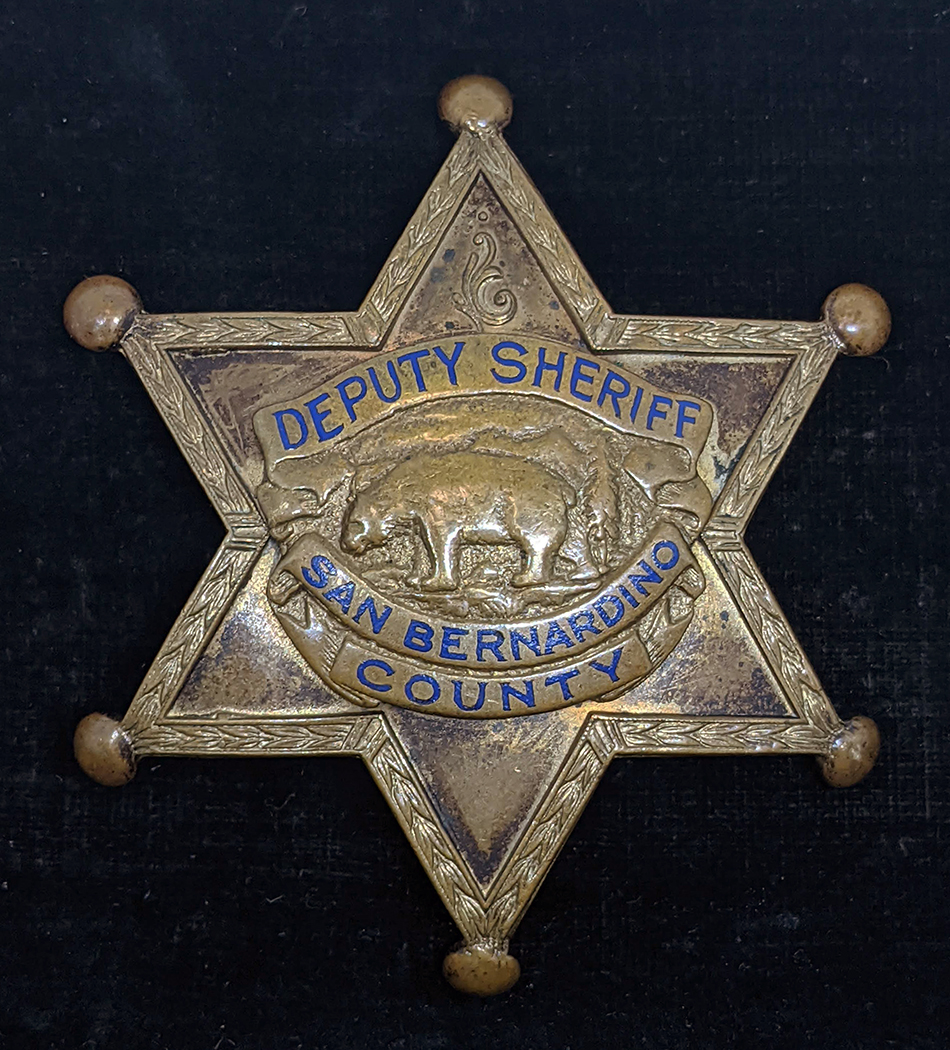 Nice Old 1940s San Bernardino Co Ca Deputy Sheriff Probationary Badge