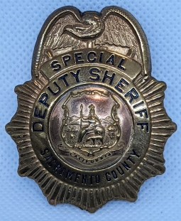 Late 1940s - Early 1950s Sacramento Co California Special Deputy Sheriff Badge