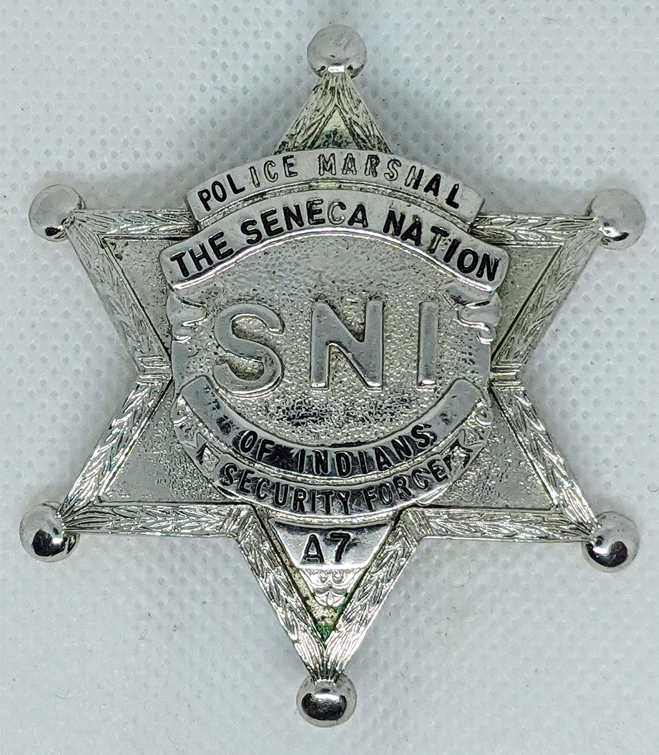 Rare 1960s Seneca Nation of Indians Security Force Police Marshal Badge ...