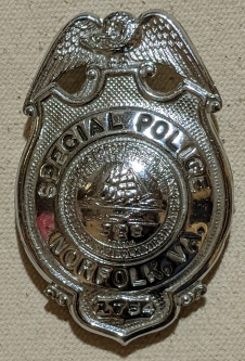 1950s-60s Norfolk VA Special Police Badge #1754