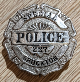 Great Old Ca WWI Brockton MA Special Police Badge